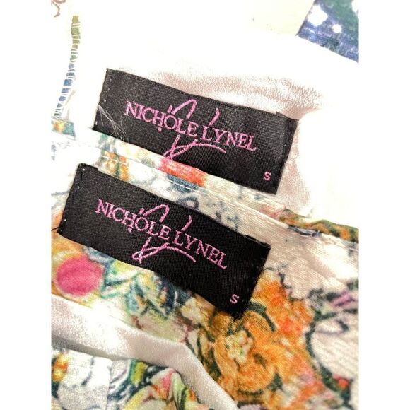 Nichole Lynel Sequin Floral Shorts Midrif Top Outfit Small - Picture 8 of 8